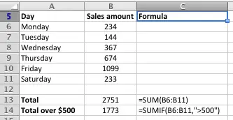 how to sum a column in excel with condition