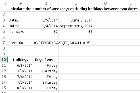 Calculate The Number Of Days Between Two Dates Using Excel Learn Microsoft Excel Five Minute Lessons