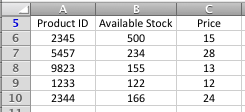 Excel VLOOKUP data table example
