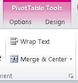 Excel Pivot Table, how to access the Pivot Table Tools toolbar