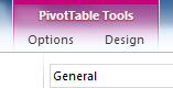 Excel Pivot Table Tools toolbar
