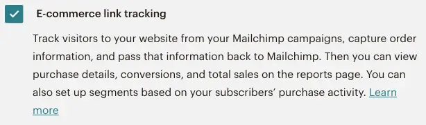 Mailchimp email campaigns - tracking ecommerce link tracking | Learn Mailchimp with Five Minute Lessons