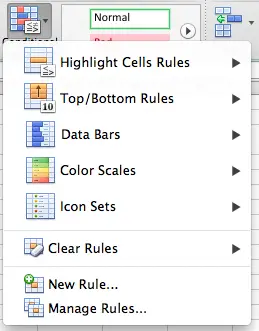 do conditional formatting in excel for mac